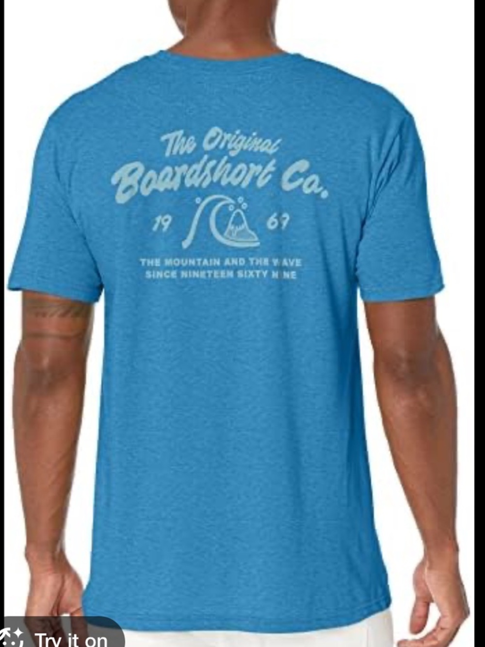 NWT Quiksilver Vallarta Blue Heather Graphic Short Sleeve Tee